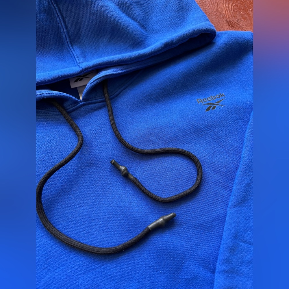 REEBOK JACKET COURT BLUE HOODIE LARGE